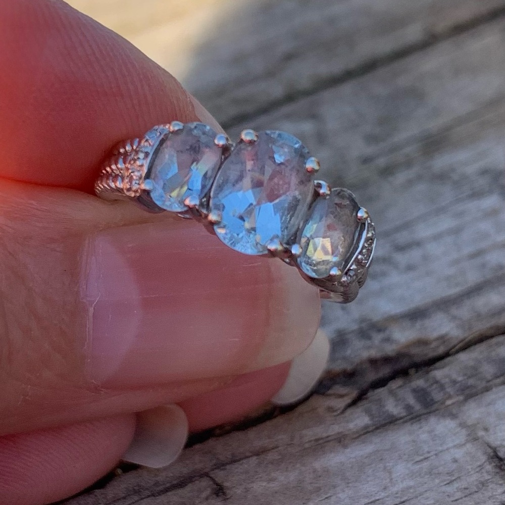 14k WG Aquamarine Ring - Picture 8 of 9